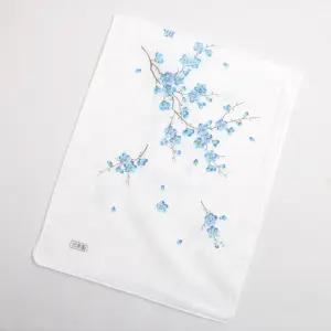 테누구이 가제수건 세면타올 (매화) (블루) 10장 손수건 얇은 일제 답례품 예쁜 단체사은품 증정 정품