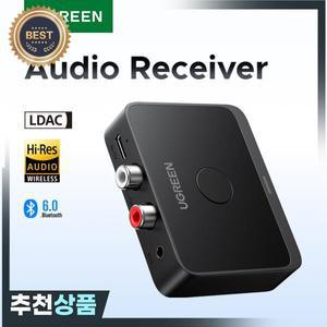 UGREEN AUX Bluetooth 수신기 LDAC AAC Hi-Fi 3.5mm 잭 2RCA RCA 오디오 6.0 어댑터 15h 자동차 스피커 PC