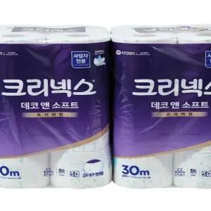 크리넥스 데코 앤 소프트 프리미엄 30m 24롤 2팩