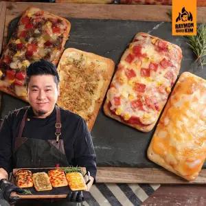 [NS홈쇼핑]레이먼킴 사각피자 8팩(블랙앵거스콤보2,포테이토베이컨2,콰트로치즈2,페퍼로니2)..[35663651]