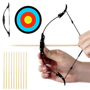 미니 리커브 활 실내 장식 화살 캠핑 장난감 범위 및 데스크탑 실외 양궁 30m 미니어처