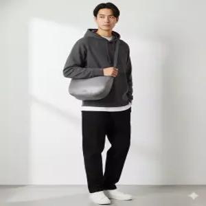 스노우피크 어패럴 snowpeakapparel 실키 호보백 (S24WWTCB58) Dark Silver