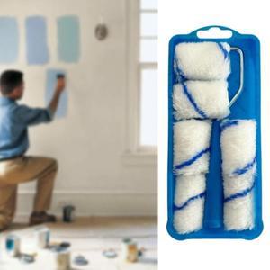 고밀도 패브릭 페인트 롤러 세트 보풀 없는 매끄러운 마감 트레이 2인치 미니 벽 페인팅용