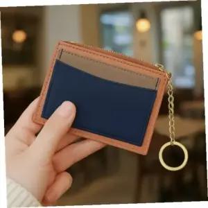 인조가죽지갑 클로닛슬림카드지갑 오렌지)키링교통카드지갑 인조가죽지갑 미니지갑
