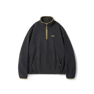 [쿨트]S SCRIPT LOGO FLEECE HALF ZIP CREWNECK GREY_P414788590