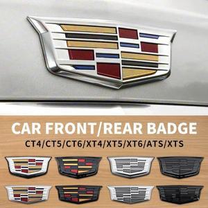 캐딜락 CT4, ATS, XTS 교체용 ABS 자동차 전면 그릴 후면 트렁크 로고 엠블럼 스티커 배지 장식