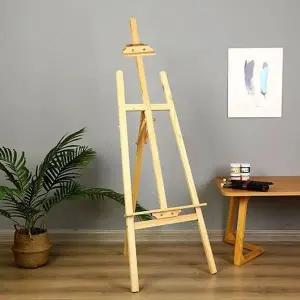 [셀러에이드]미술용 접이식 원목 이젤 작품 다용도