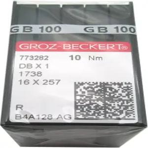CKPSMS 투명 플라스틱 상자에 담긴 GROZ-BECKERT 바늘 - 100PCS Groz Beckert DBX1 1738 16X257 재봉틀