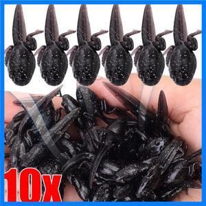 10/1개 시뮬레이션 올챙이 소프트 베이트 플라이 낚시 바이오닉스 개구리 새끼 루어 29mm/39mm 야생 낚시