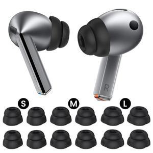 삼성 갤럭시 버즈3 프로용 이어팁 6세트 S/M/L 더블 플랜지 실리콘 이어버드 귀마개 교체용 케이스 포함