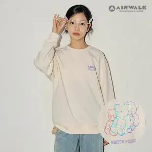 [보리보리/에어워크 주니어]여아 주니어 홀로그램 곰돌이 맨투맨 티셔츠