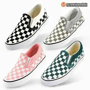 [보리보리/페이퍼플레인키즈]아동 슬립온 키즈 운동화 클래식 체크 스니커