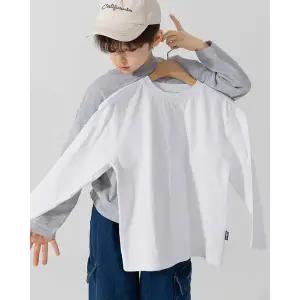 [리틀브로] (아동)B.심플라운드긴팔티(1+1)_멜란지[티셔츠BFLE228B]