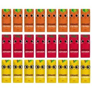 오가닉유기농 크니쁘니지니 125ml 3종 24개입 아기주스 한박스
