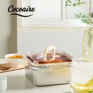 [코코에르] 스텐 핸들형 보관용기 정사각 4L