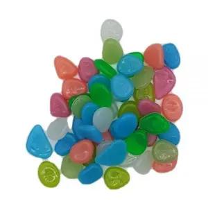 bns 정원장식 수족관장식 칼라 형광 플라스틱 자갈 50p