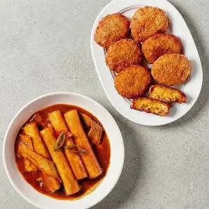 [인정식탁](소비기한 26.05.06) [33떡볶이] 옛날 가래떡 떡볶이 461g 4팩 + 고로케 8개 증정