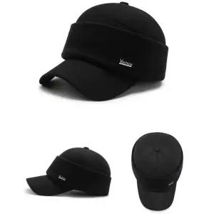 J2K 중년 남성 겨울 골프 모자 귀덮개 방한모 니트