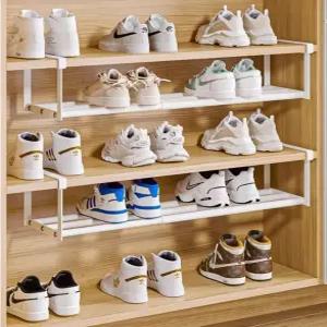 다용도 길이조절 걸이형 현관 신발 정리대 슈즈렉 신발장 주방 옷장 욕실 수납 틈새 선반