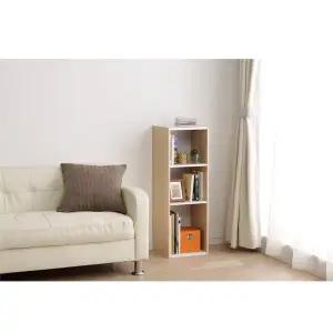 [아이리스] 우드 3단 틈새 수납장 선반 책장 책꽂이 (가로25cm) UB-9025 베이지