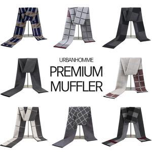 부드러운 겨울 남자 목도리 남성 체크 머플러 선물