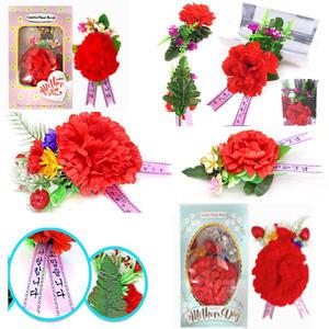 25년형 카네이션 조화 어버이날 스승의날 단체 행사 코사지 옷핀포함