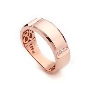 [도로시] 14k 와이드 블럭링크 반지