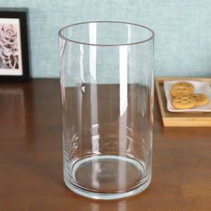 대형유리꽃병 유리화분 수경재배 개운죽화병 원통15x25