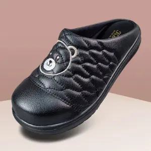 마마슈 곰돌이 여성 겨울 슬리퍼 국산 발볼넓은 방한화 퀼팅 기모안감 논슬립 베어 캐릭터 사무실 실내화