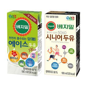 [정식품] 베지밀 두유/에이스/시니어/190ml x 48개입 골라담기