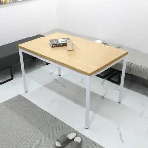 간편 조립식 화이트 철재 사각 상판 학원용 책상 1100 x 700 컴퓨터 1인용 데스크