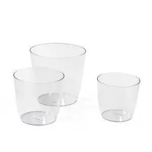 니콜리 크리스탈 화분 고강도 플라스틱 투명 수경재배 화분