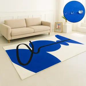 홈메이드 북유럽 거실 러그 사계절 단모 카페트 먼지없는 방수러그 53번