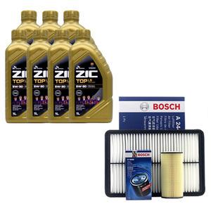 그랜저IG 디젤 엔진오일 지크 탑 5W30 7리터 보쉬 오일필터 에어필터