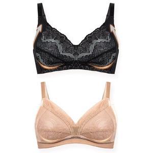 [비너스자스민]자스민by비너스 레이스 노와이어 풀컵 홑겹 브라 2종세트