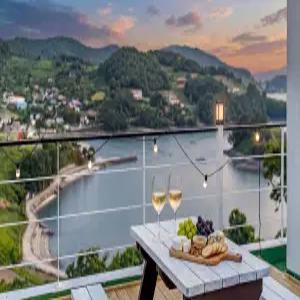 [전남/여수(돌산)] 여수 스카이펜션 (바다(도보5분)/바다(바로앞)/공용수영장(실외)/주차장/오션뷰/개별바베큐/복층/가족/커플/테라스)