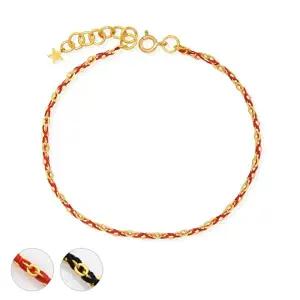 [골드모아]여자 순금 실팔찌 1.87g [컬러 매듭]