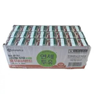 연세 고칼슘 두유 호두&아몬드 플러스 저당 190ml 24팩