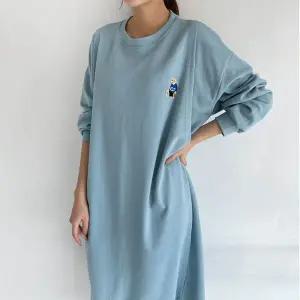 [보리보리/보리맘]곰자수 귀여운 수유복 긴팔 수유 원피스 임부복 코튼 ID469