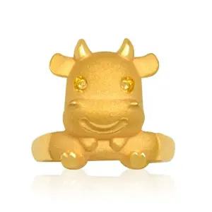 [골드모아]순금 돌반지 3.75g 24K [깜찍이소 소띠]