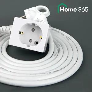홈365 국산 1구 멀티탭 연장선 10m 네모형 / 16A 전기리드선