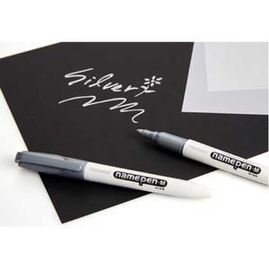 모나미 굵은글씨네임펜 M 은색 낱자루