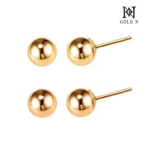 [골드앤] 14K 심플 골드볼 4mm 귀걸이