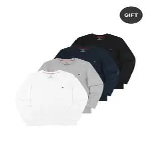 [타미힐피거][타미힐피거] 남여공용 스몰로고 긴팔티셔츠 T3118+선물포장세트