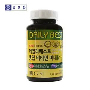 종근당 종합비타민미네랄 1400mgx180정x1병 6개월분