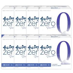 깨끗한나라 순수한면 제로 생리대 슈퍼롱 오버나이트8p x8팩 (총64개입)