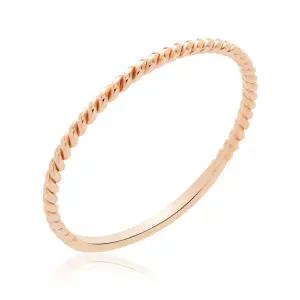 [비앤비골드] 18K 1mm 트위스트 하프밴드 레이어드반지 NPR26874