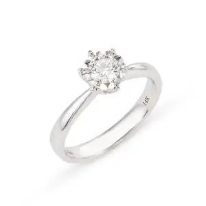 [도로시] 18k 일루전 랩 다이아몬드 6프롱 반지_3부 한미