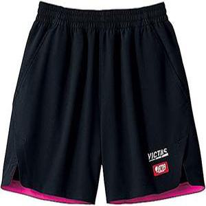 빅타스 반바지 / 인사이드 헴 컬러 팬츠 (블랙/핫핑크)