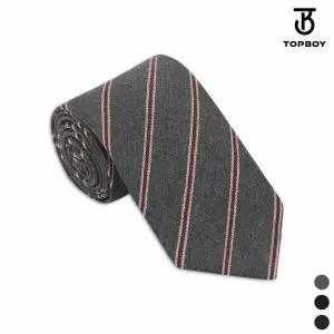 [하프클럽/탑보이]더블 라인 스트라이프 수동 넥타이 (MOL008)